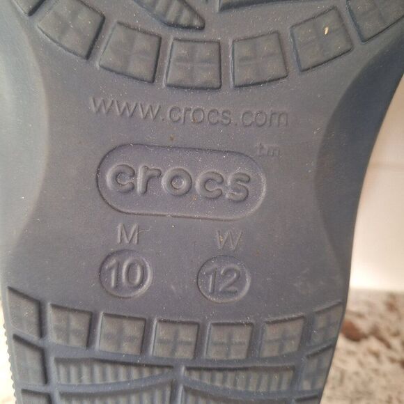 Crocs Unisex Classic Slide Sandals, Black Size 10M/12W - Picture 7 of 7